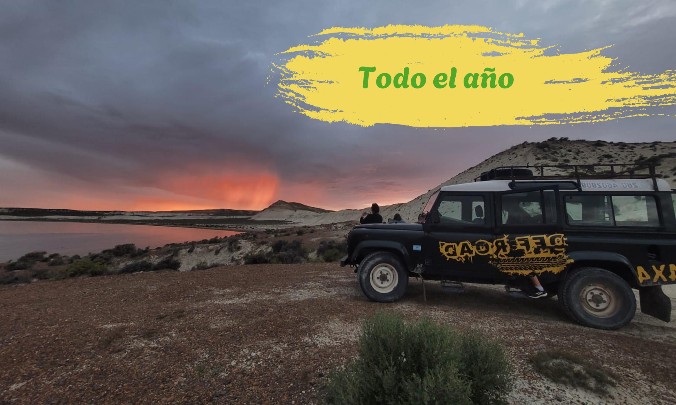 Saludo al Sol - 4x4 en Cerro Avanzado al atardecer con picada